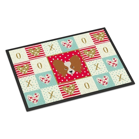 Carolines Treasures 18 x 27 in. Papillon Love Indoor or Outdoor Mat CK5224MAT